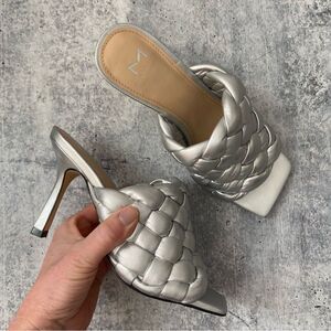 Marc Fisher Dakina Leather Woven Heels 7